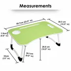 Laptop & Study Table, Foldable and Portable/Ergonomic & Rounded Edges/Non-Slip Legs Lime, Green 