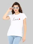 Round Neck Printed T-Shirt for Women & Girls 