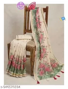 Cotton Linen Saree for Women 