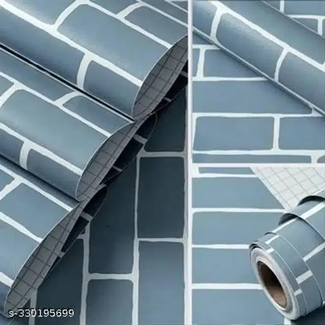 Vinyl Wallpaper for Home (Grey, 45x250 cm)