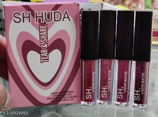 Liquid Lipstick for Women, Multicolor, Pack of 4