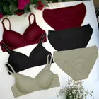 Cotton Solid Lingerie Set for Women, Multicolor, Pack of 3 