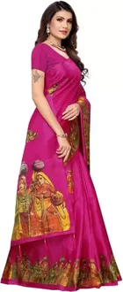 Khadi Silk Printed Saree for Women 