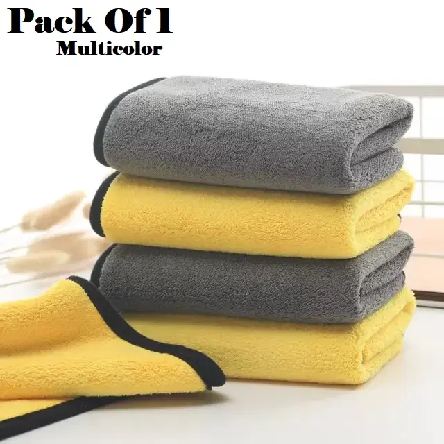 Microfiber Thick Lint & Streak-Free Multipurpose Cleaning Clothes (Multicolor, Pack of 1)