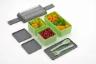 KS Plastic 3 Containers Lunch Box 