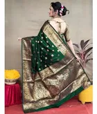 Cotton Jacquard Embroidery Saree for Women 