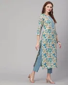 Cotton Blend Printed Women's Kurta with Pant Set 