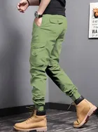 Cotton Blend Solid Trackpant for Men, Green 