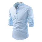Trendy Cotton Full Sleeves Short Kurta For Men 