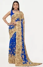 Georgette Printed Saree for Women 