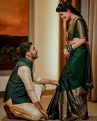 Litchi Silk Zari Woven Saree for Women, Green 