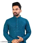Embellished Mandarin Neck Kurta for Men 