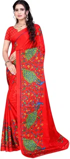 Crepe Printed Saree for Women 