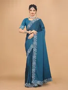 Chiffon Solid Saree for Women (Multicolor, 6.3 m)