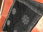 Georgette Saree for Women, Black 