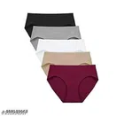 Cotton Blend Briefs for Women (Multicolor, S) (Pack of 5)