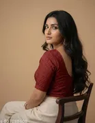 Lycra Ready Made Blouse for Women, Maroon 
