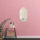 Acrylic Oval Shaped Wall Mirror Stickers 
