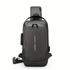 Motorcycle Bag Chest Bag for Men (Grey)
