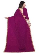 Lycra Blend Solid Saree for Women 