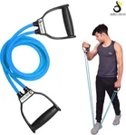 AJRO DEAL DOUBLE TONNING TUBE -BLUE Resistance Tube Exercise, D Handle (SKY BLUE, Pack of 1)