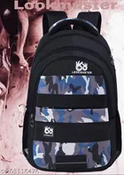 Nylon Backpack for Men & Women, Black