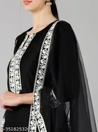 Viscose Rayon Embroidered Kurta with Pant & Dupatta for Women 