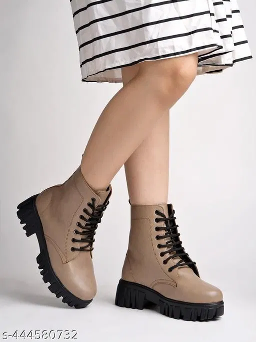 Shoetopia Solid Block Heel Boots (IND-3)