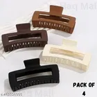 Plastic Claw Clips for Women & Girls, Pack of 4 