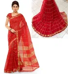 कनूड़ा प्रिंट्स फैंसी विमेंस नेट प्रिंटेड साड़ी 