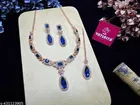 Elegant Partywear Rose Gold Plated Necklace Set for Women 