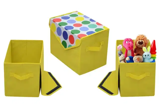 PVC Printed Toys Storage Box (Multicolor)
