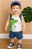 Cotton Printed Clothing Set for Boys 