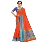 सिद्धिदाता टेक्सटाइल विमेंस कोटा डोरिया कॉटन साड़ी विद अन-स्टीट्च्ड ब्लाउज पीस 