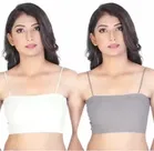 Cotton Blend Lightly Padded Wire Free Sports Bras for Women 