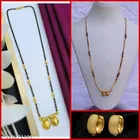 Alloy 2 Pcs Mangalsutra with 1 Pair Earrings for Women 