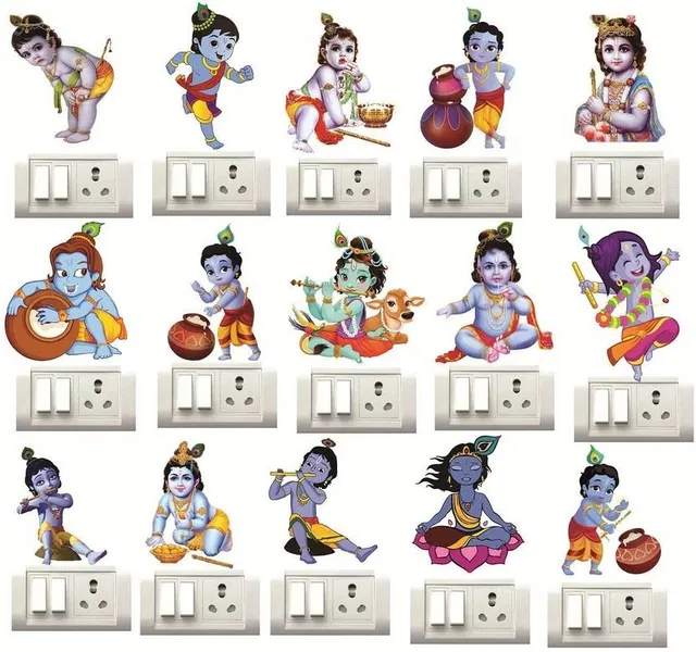 AVV Krishna Switch Board Sticker 8x13cm