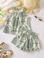 Rayon Printed Clothings Set for Girls 