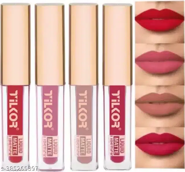Lipsticks for Girls & Women (Multicolor, Pack of 4)