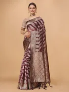 Jacquard Zari Woven Saree for Women 