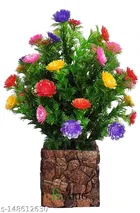 Plastic Artificial Flower With Pot,Multicolour