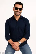 Cotton Blend Solid Shirt for Men, Multicolor, Pack of 2 
