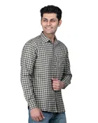 Cotton Blend Full Sleeves Chequered Shirt for Men 