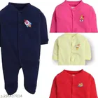 Cotton Rompers for Kids (Multicolor, 0-3 Months)