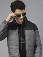 Men's Colour Block Full Sleeves Puffer Jacket 