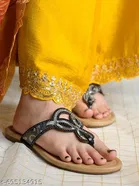 Embellished Flat Sandals for Women 