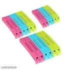 Plastic Food Packet Sealing Clips (Multicolor, Pack of 18)