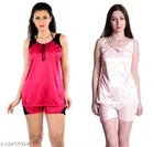 Satin Nightdress Set for Women 