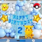 Pokemon Pikachu Theme 2nd Happy Birthday Decoration Items For Girls, Multicolor, Pack of 112