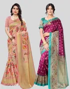 Art Silk Printed Saree for Women 